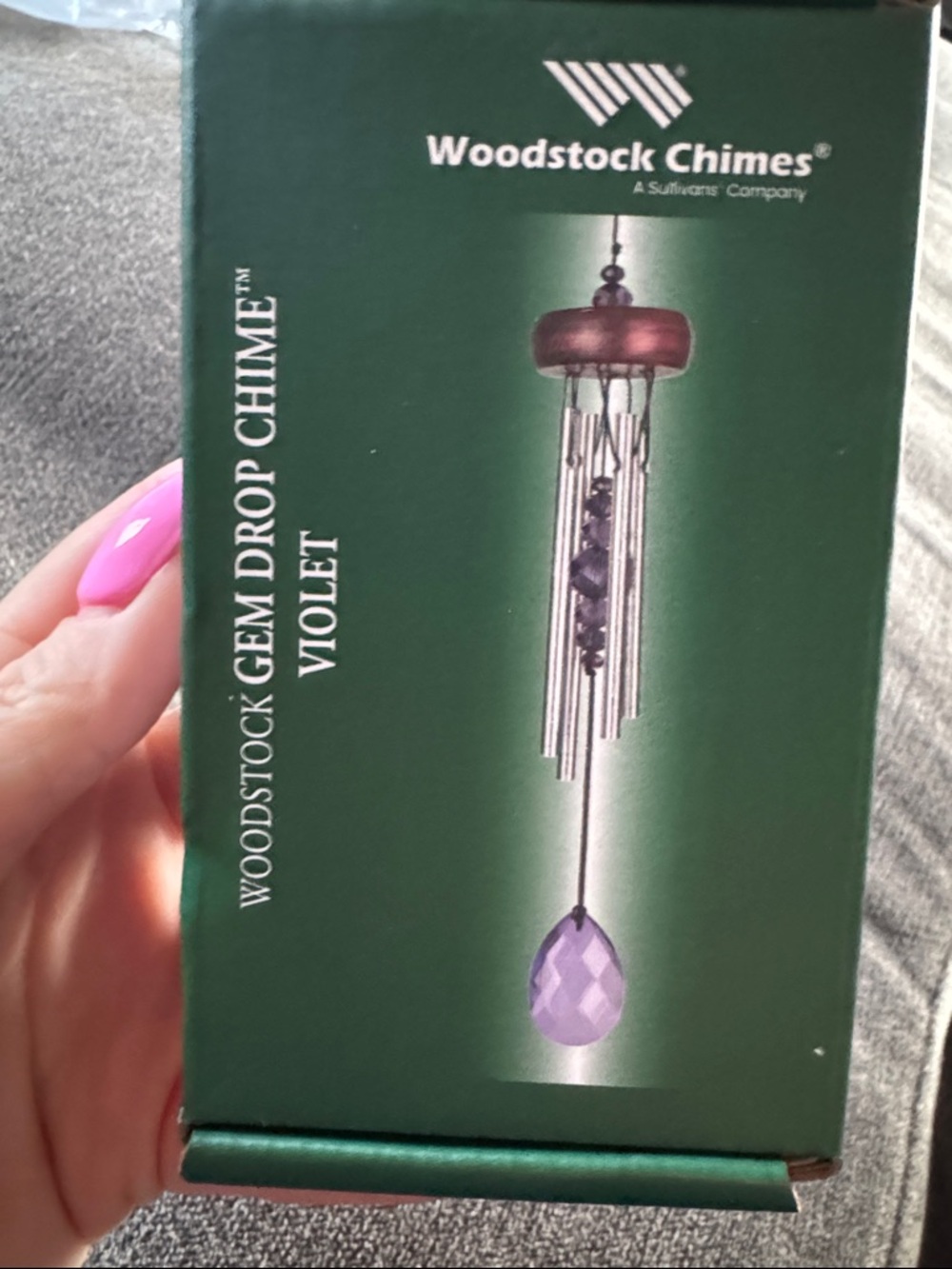 Woodstock Chimes Gem Drop Chime in Violet